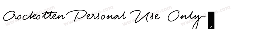 Crockotten Personal Use Only字体转换
